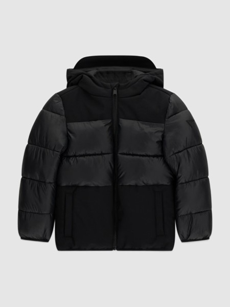 Kispo Guess Menino Hooded Ls Mixed Fabric Puffer Kispo Guess Menino Hooded Ls Mixed Fabric Puffer