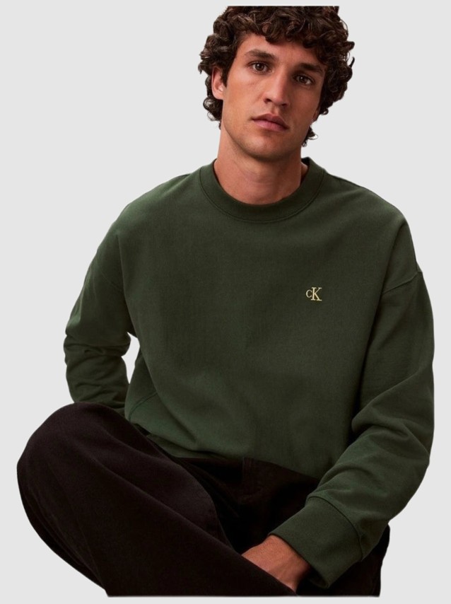 Sweatshirt Calvin Klein  Homem Ls Cl 350Terry Mongrm Cn Swtshrt
