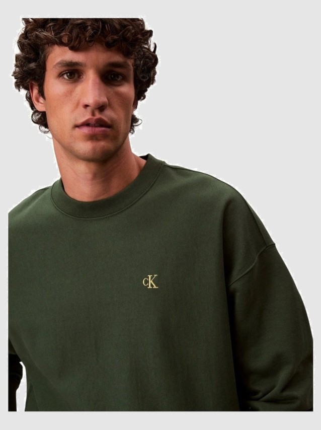 Sweatshirt Calvin Klein  Homem Ls Cl 350Terry Mongrm Cn Swtshrt
