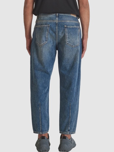 Jeans Antony Morato Homem  Doris Baggy Ankle Lenght Fit In Rigid Blue Denim