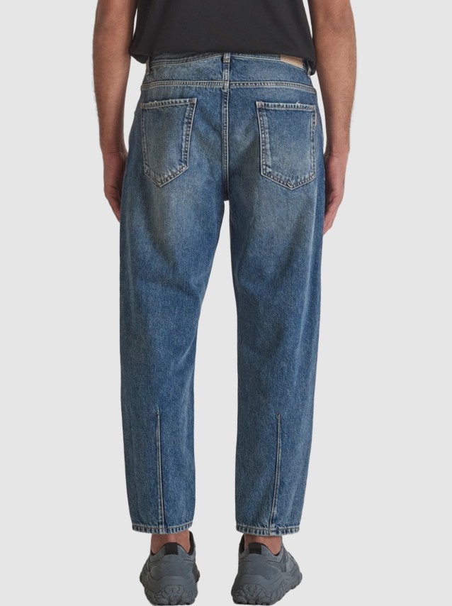 Jeans Antony Morato Homem Doris Baggy Ankle Lenght Fit In Rigid Blue Denim