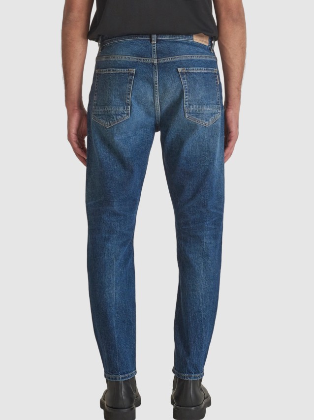 Jeans Antony Morato Homem Henry Regular Ankle Lenght Fit In Ocean Blue Denim