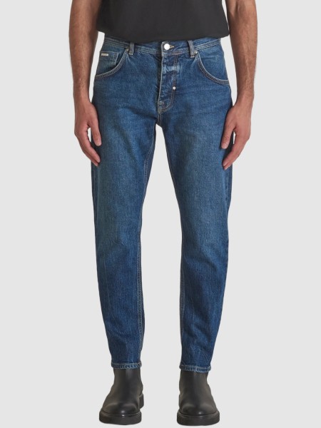 Jeans Antony Morato Homem Henry Regular Ankle Lenght Fit In Ocean Blue Denim Jeans Antony Morato Homem Henry Regular Ankle Lenght Fit In Ocean Blue Denim