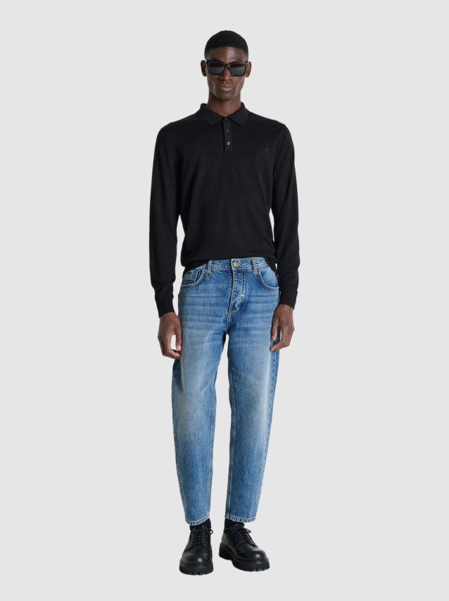 Jeans Antony Morato Homem  Doris Baggy Ankle Lenght Fit In Rigid Blue Denim