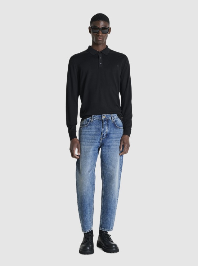 Jeans Antony Morato Homem  Doris Baggy Ankle Lenght Fit In Rigid Blue Denim