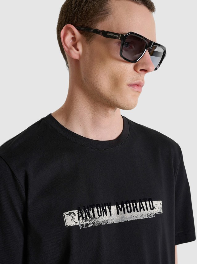 T-Shirt Antony Morato Homem  Regular  Fit In Jersey Cotton Fabric With  Print On Front