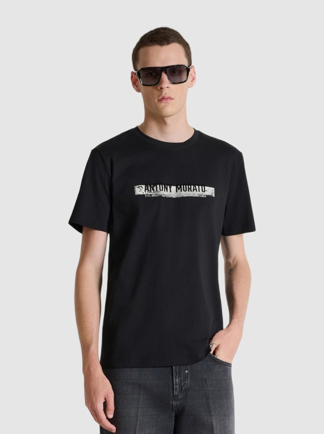 T-Shirt Antony Morato Homem  Regular  Fit In Jersey Cotton Fabric With  Print On Front