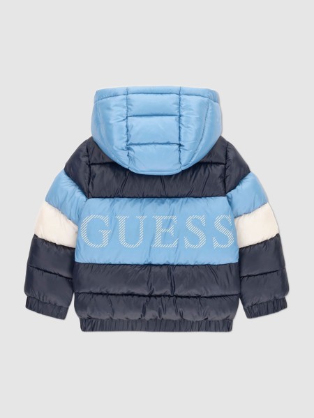 Kispo Guess Menino Hooded Ls Puffer W/zip