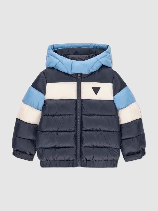 Kispo Guess Menino Hooded Ls Puffer W/zip