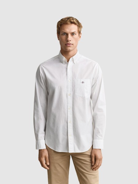 Camisa Gant Homem Reg Classic Poplin Shirt Camisa Gant Homem Reg Classic Poplin Shirt