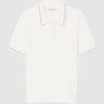 Polo Lacoste Mulher Contrast Accent Cable Knit Polo Collar Sweater