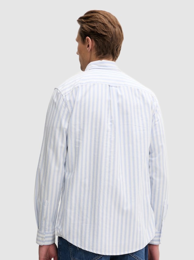 Camisa Tommy Jeans Homem Tjm Reg Stripe Oxford Shirt Ext