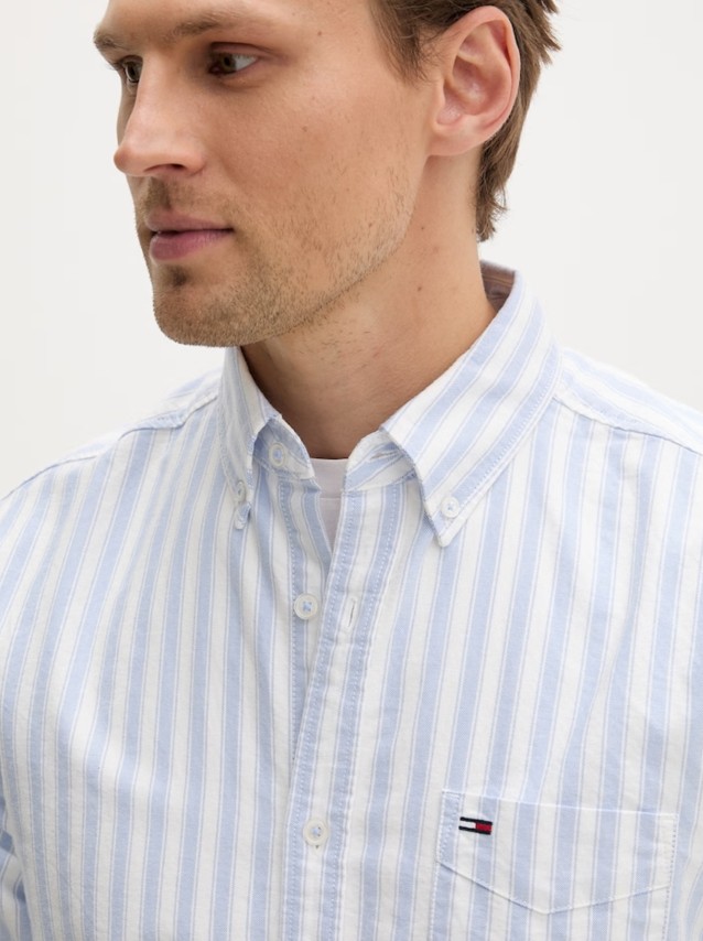 Camisa Tommy Jeans Homem Tjm Reg Stripe Oxford Shirt Ext