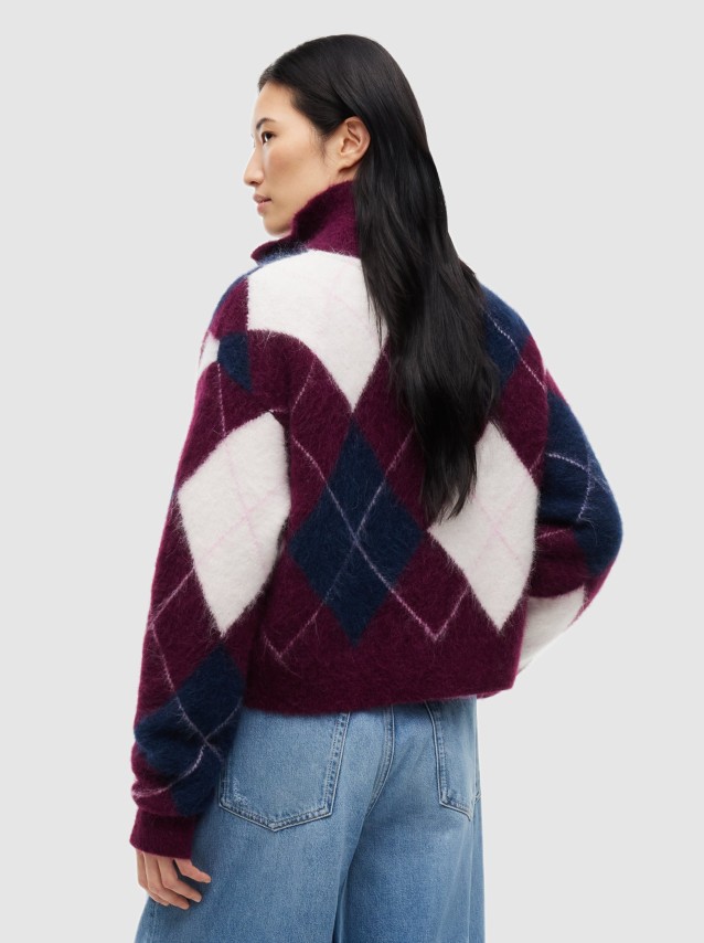 Camisola Tommy Jeans Mulher Tjw Fluffy Quarter Zip Sweater