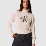Camisola Calvin Klein Mulher Ls Logo Tneck Pullover
