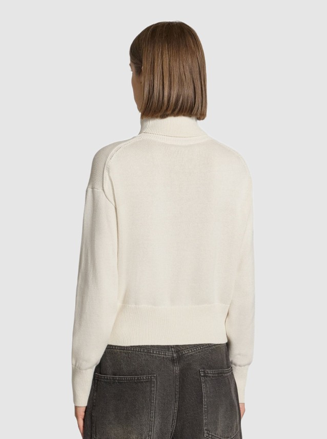 Camisola Calvin Klein Mulher Ls Logo Tneck Pullover