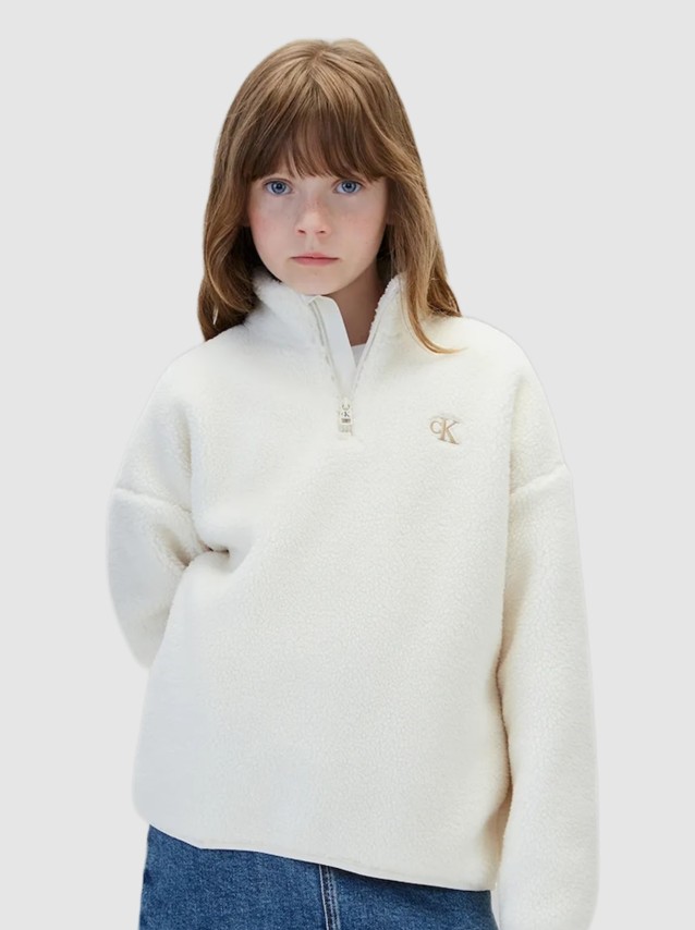 Camisola Calvin Klein Menina Sherpa Half Zip