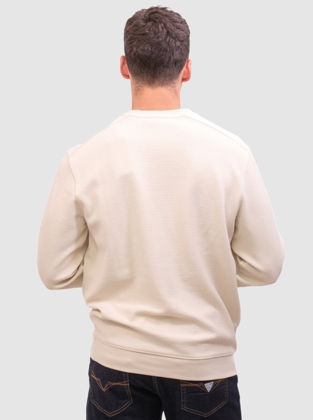 Sweatshirt Guess Homem Cn Ls Textured Sweatshirt