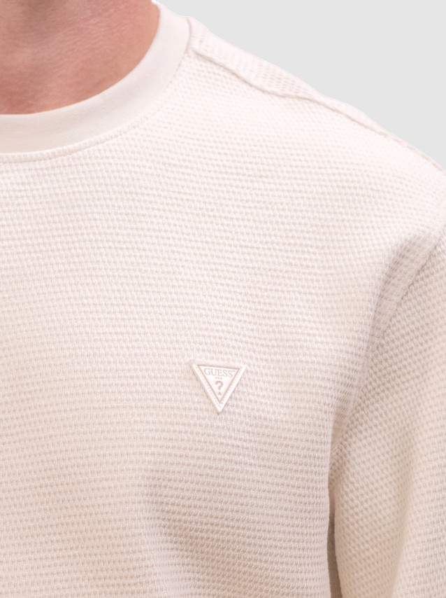 Sweatshirt Guess Homem Cn Ls Textured Sweatshirt