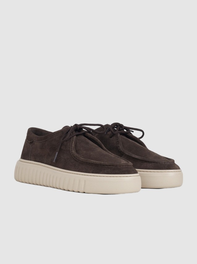 Sapato Antony Morato Homem Mocassino Allacciato Austin Suede In Camoscio