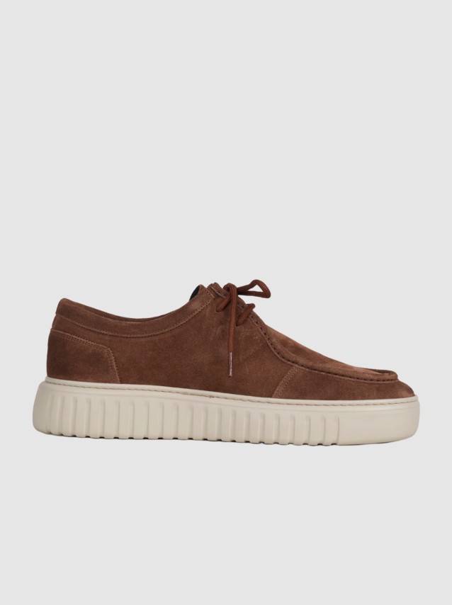 Sapato Antony Morato Homem Mocassino Allacciato Austin Suede In Camoscio