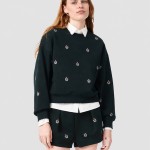 Camisola Lacoste Mulher Oversized Double Face Piqu� Embroidery Accent Sweatshirt