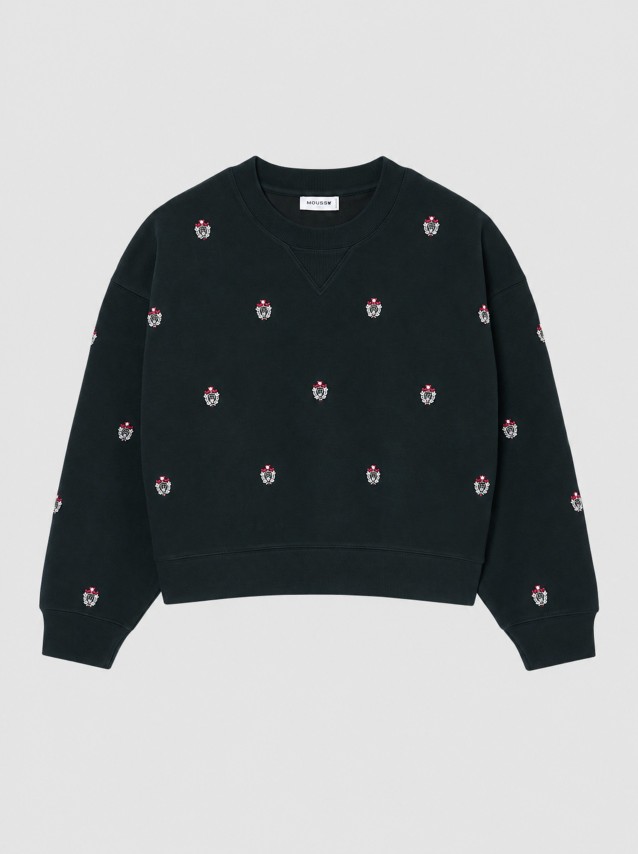 Camisola Lacoste Mulher Oversized Double Face Piqu� Embroidery Accent Sweatshirt