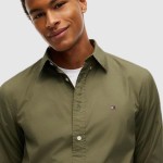 Camisa Tommy Hilfiger Homem Flex Poplin Solid Rf Shirt