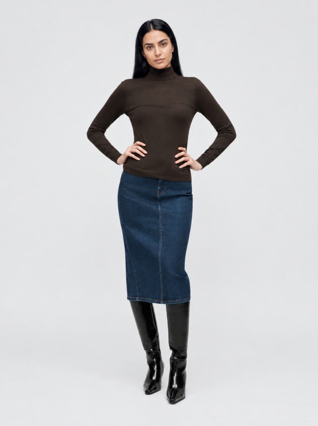 Camisola Vero Moda Mulher Vmglory Ls Rollneck Blouse Ga Noos