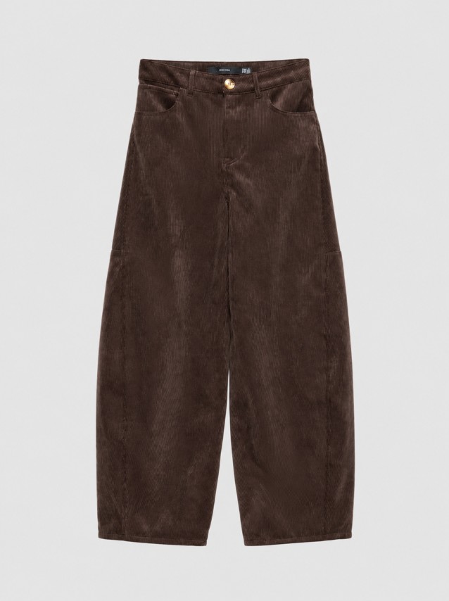 Cal�as Vero Moda Mulher Vmkaitlin Hw Wide Cord Barrel Pant