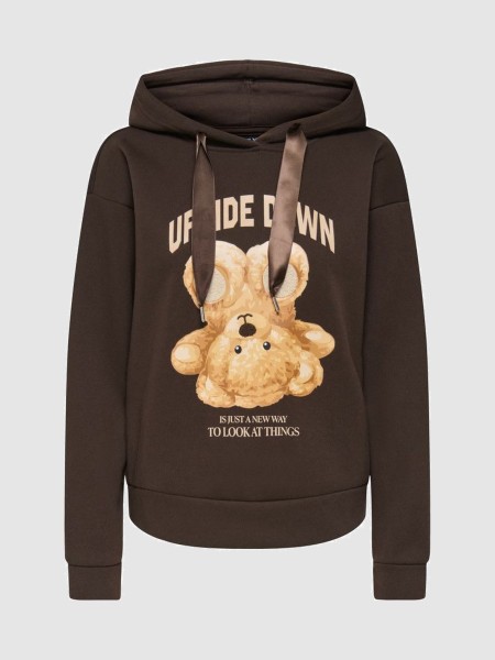 Sweatshirt Only Mulher Onlricky L/s Hood Box Swt