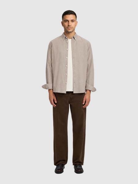 Camisa Selected Homem Slmregcole Jay Melange Ls Shirt Noos