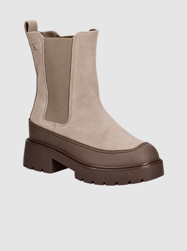 Bota Calvin Klein Mulher Chunky Chelsea Boot Sue Em