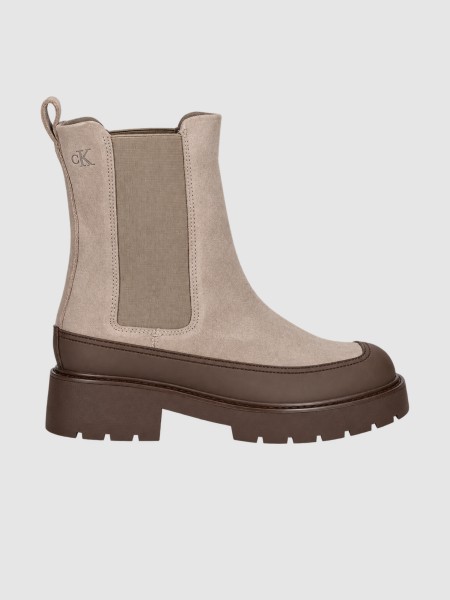 Bota Calvin Klein Mulher Chunky Chelsea Boot Sue Em Bota Calvin Klein Mulher Chunky Chelsea Boot Sue Em