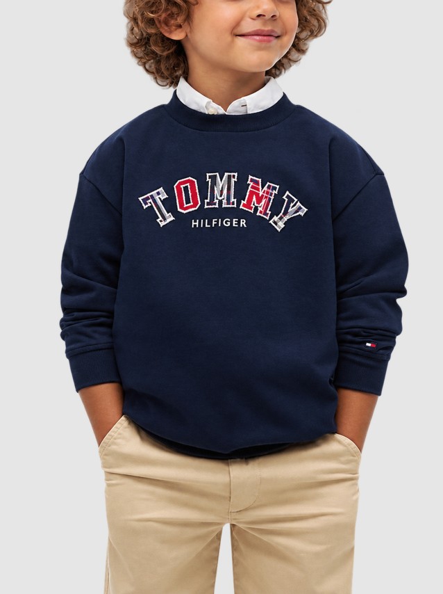 Camisola Tommy Hilfiger Menino Checkgraphic Ls