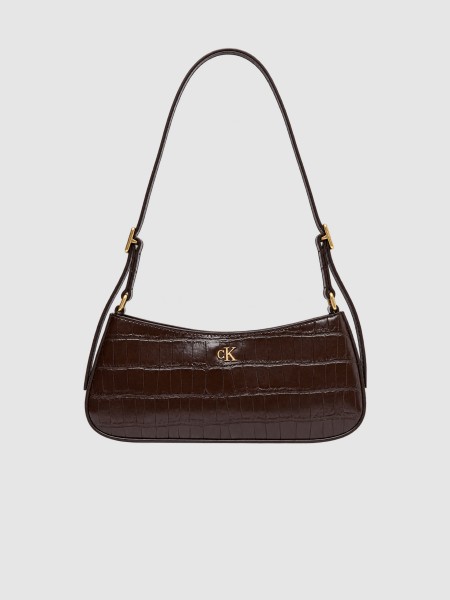 Mala Calvin Klein Mulher Ck Croc Small Shoulder Bag Mala Calvin Klein Mulher Ck Croc Small Shoulder Bag