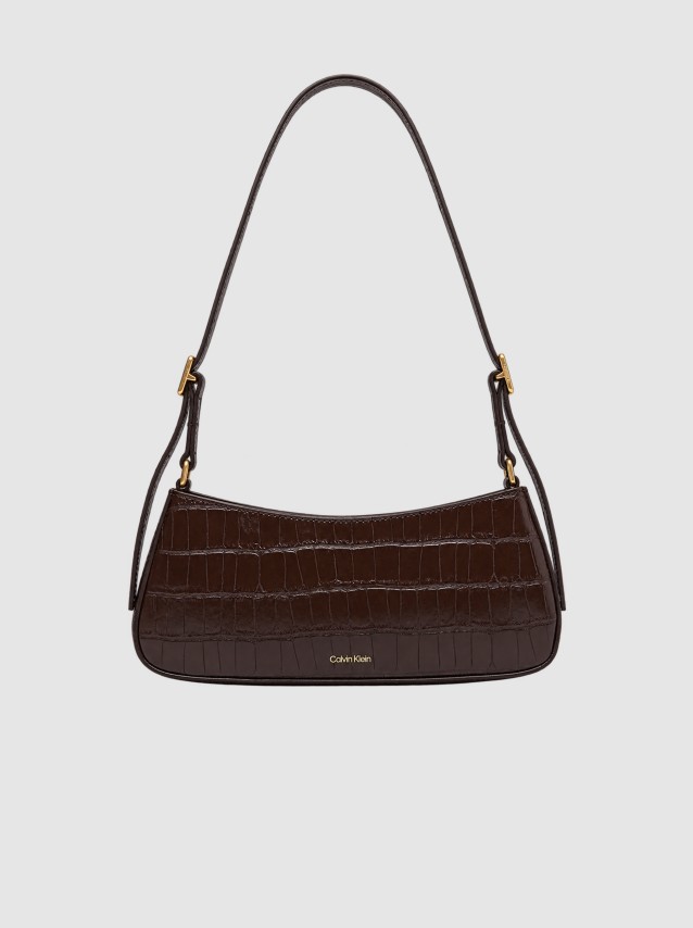 Mala Calvin Klein Mulher Ck Croc Small Shoulder Bag