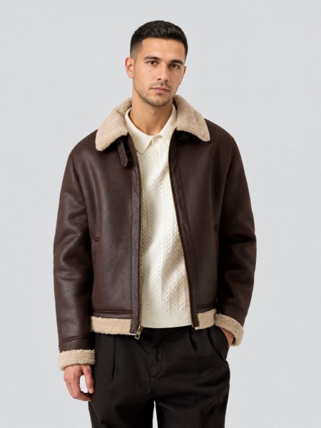 Casaco Guess Homem Shearling Jacket Casaco Guess Homem Shearling Jacket