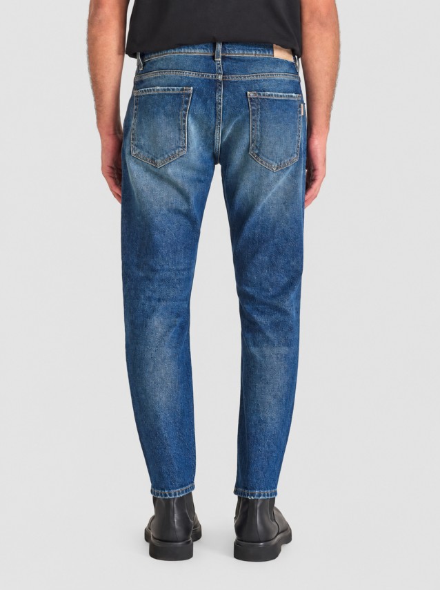 Jeans Antony Morato Homem Argon Slim Ankle Lenght Fit In Authentic Chrome Deep Sky