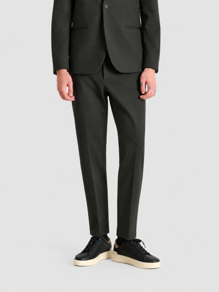 Cal�as Antony Morato Homem Trousers Kramer Slim Fit In Knit Stretch Twill Cotton Blend Fabric