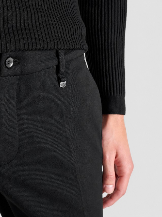 Calças Antony Morato Homem Trousers Ashe Super Slim Fit In Twill Stretch Viscose Blend Fabric