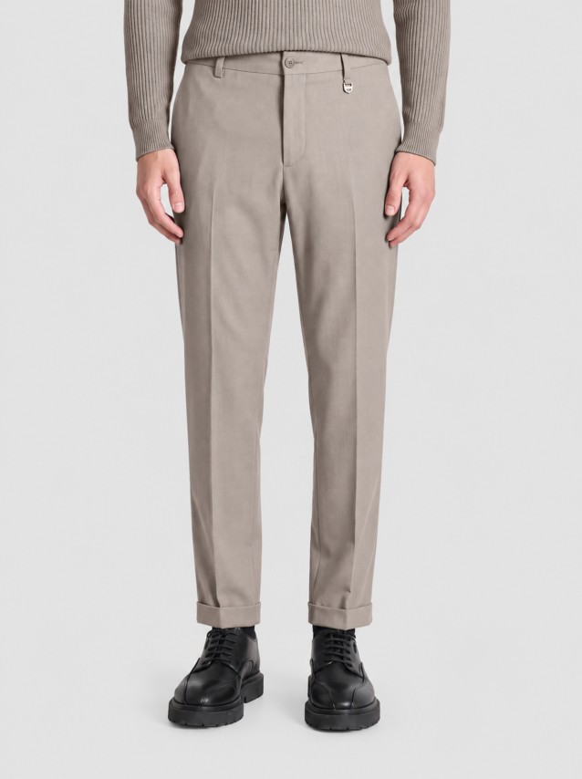 Calças Antony Morato Homem Trousers Ashe Super Slim Fit In Twill Stretch Viscose Blend Fabric