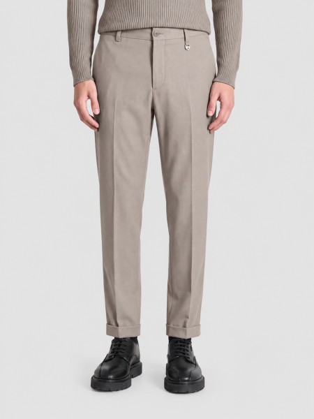 Cal�as Antony Morato Homem Trousers Ashe Super Slim Fit  In Twill  Stretch Viscose Blend Fabric