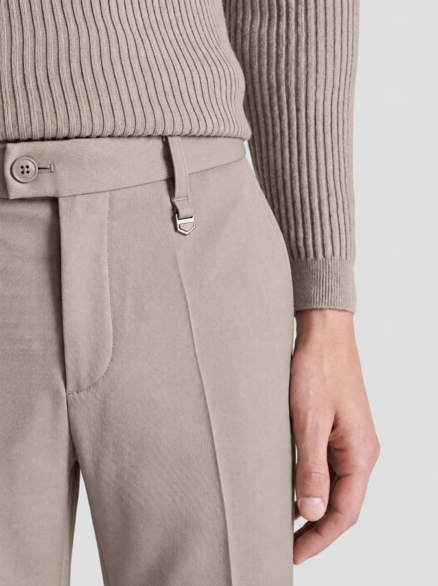 Calças Antony Morato Homem Trousers Ashe Super Slim Fit In Twill Stretch Viscose Blend Fabric