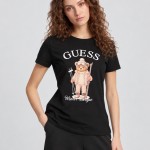 T-Shirt Guess Mulher Fabrizia Skiing Bear Cn Ss T-S