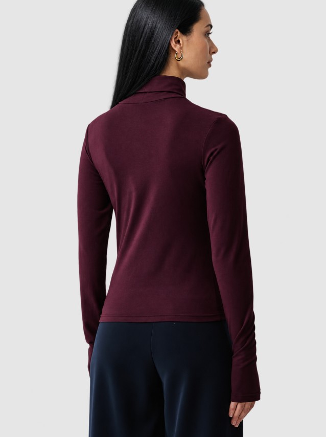 Camisola Guess Mulher Greta High Neck Ls Knit Top