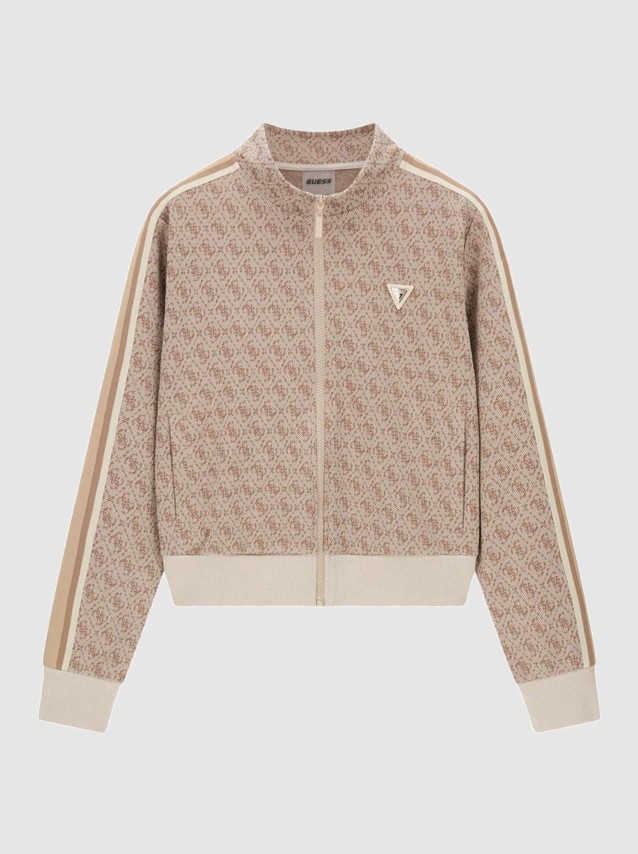 Casaco Guess Mulher 4G Allover Jacquard Full Zip J