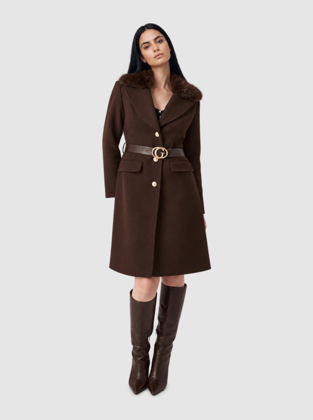 Casaco Guess Mulher New Patrice Belted Coat