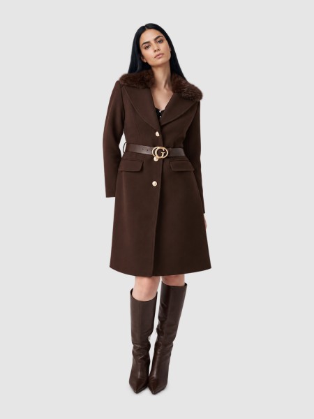 Casaco Guess Mulher New Patrice Belted Coat