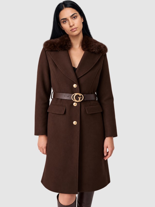 Casaco Guess Mulher New Patrice Belted Coat
